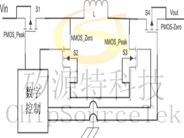 Complementary structure and circuit for adaptive step-up or step-down