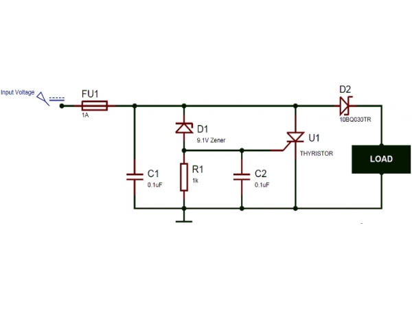 Crowbar circuit for overvoltage protection