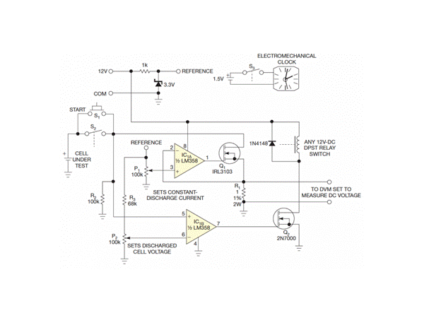 Circuit applied to battery capacity measurement