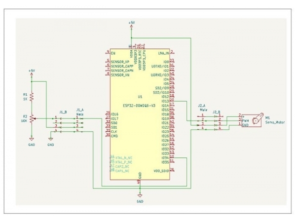 Use M5Stack core to control servo motor based on Potentiometer