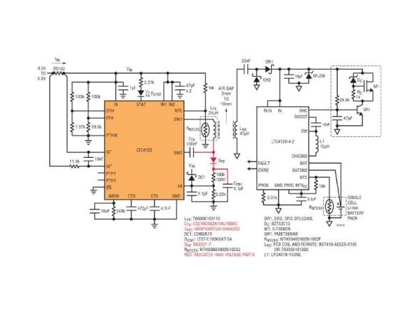 Single chip full bridge AutoResonant transmitter IC simplifies wireless battery charger design