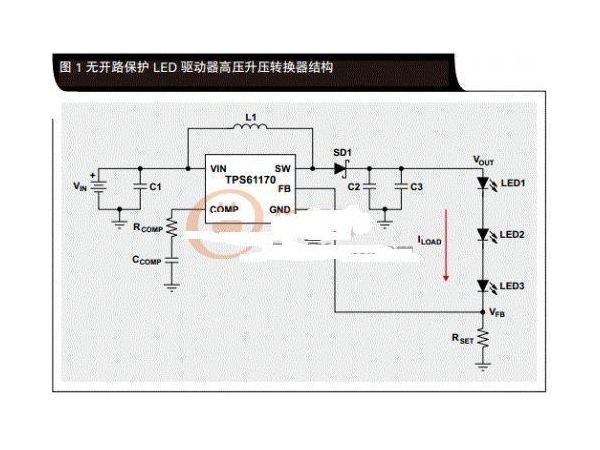 Simple open-circuit protection of boost converter