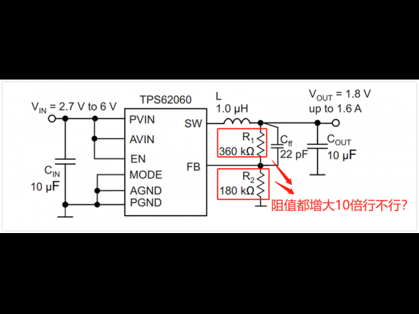 Can I take any value of DC-DC partial voltage feedback resistor?