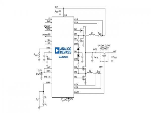 ADI company has launched a multifunctional automotive boost controller to reduce the space of class D audio amplifier