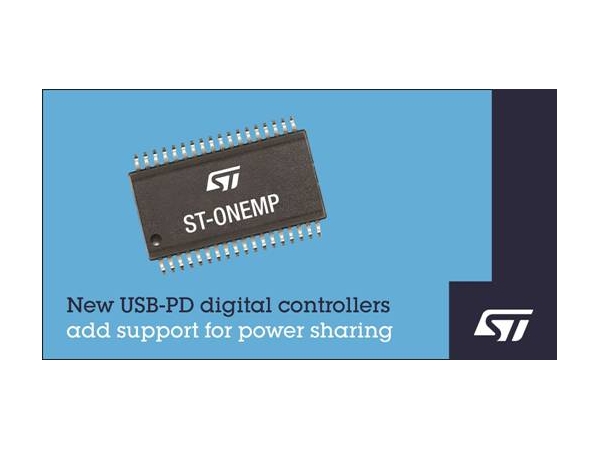 ST-ONEMP digital controller of Italian French semiconductor simplifies the design of energy-efficient dual-port USB-PD adapter