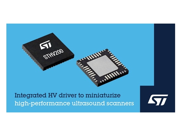 STHV200 high integration high-voltage driver reduces the size of high-performance ultrasonic scanners and simplifies design