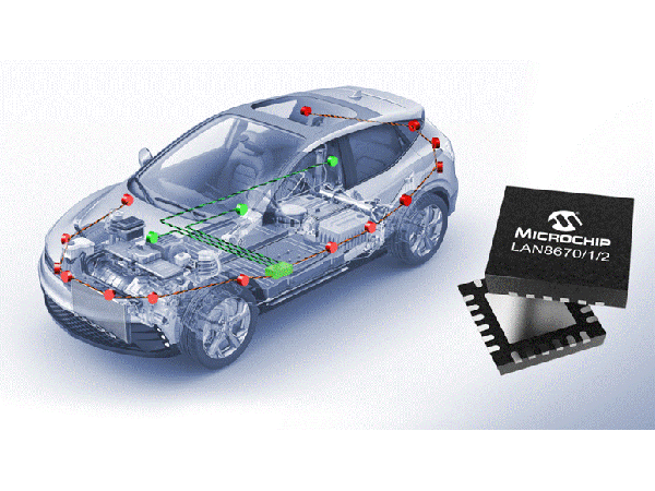 Microchip Launches First Batch of Vehicle Grade 10BASE-T1S Ethernet Devices