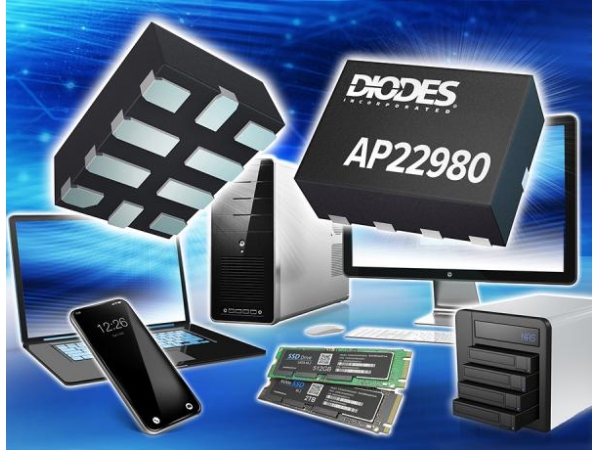 Diodes introduces a third-order voltage conversion rate controlled power switch that simplifies and enhances power rail management in solid-state drives