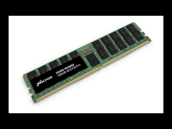 Micron is the first to provide industry partners with high-speed, low latency 128GB high-capacity RDIMM memory based on 32Gb single chip DRAM