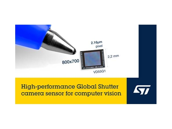 ST launches a small-sized, low-power, high resolution global shutter image sensor