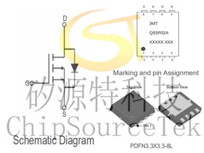 JMTQ55P02A DFN3.3X3.3-8L