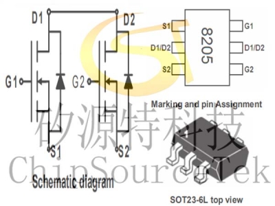 CST8205As SOT23-6