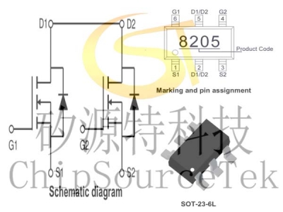 PE8205 SOT23-6L